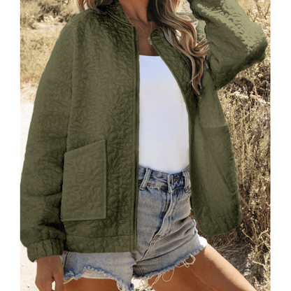 Becka Green Floral Quilted Jacket