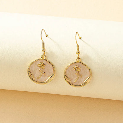 Rose Shell Inlay Earrings